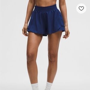 Lululemon Shake it Out High Rise Running Navy Blue Shorts 2.5”